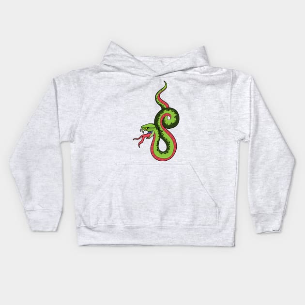 Snake with red Tongue Kids Hoodie by Markus Schnabel